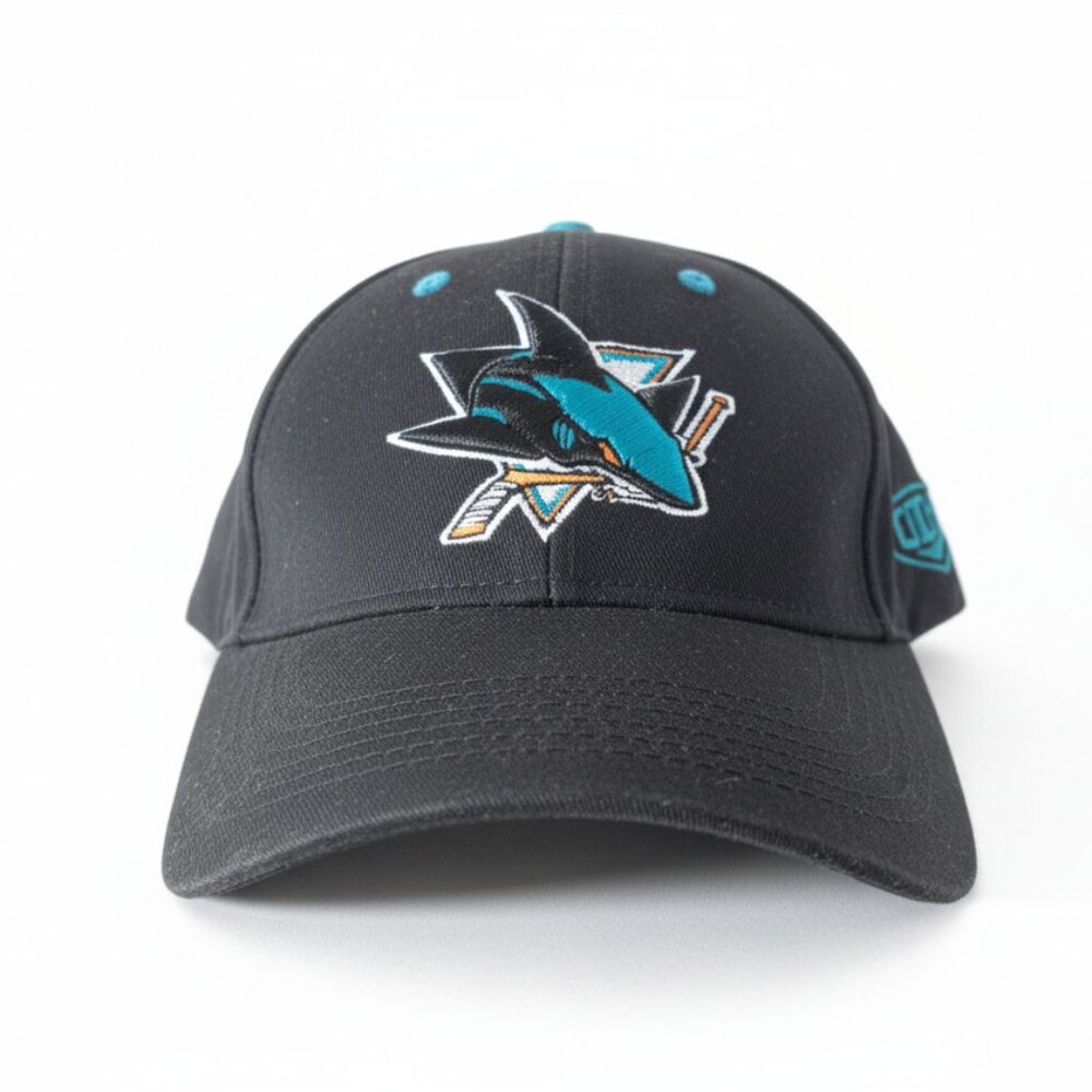 San Jose Sharks Hat Strapback Adjustable Embroider Logo Vintage Old Time Hockey